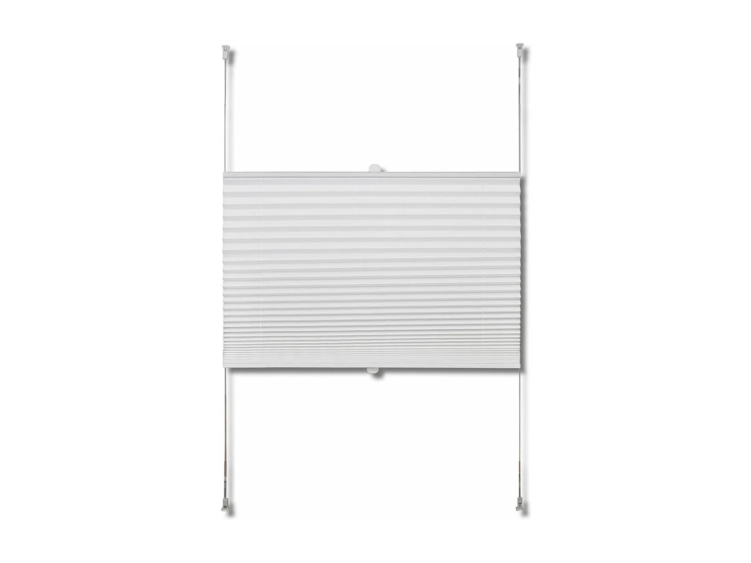 Store plissé en blanc blanche 40 x 40 x 125 cm 4102161