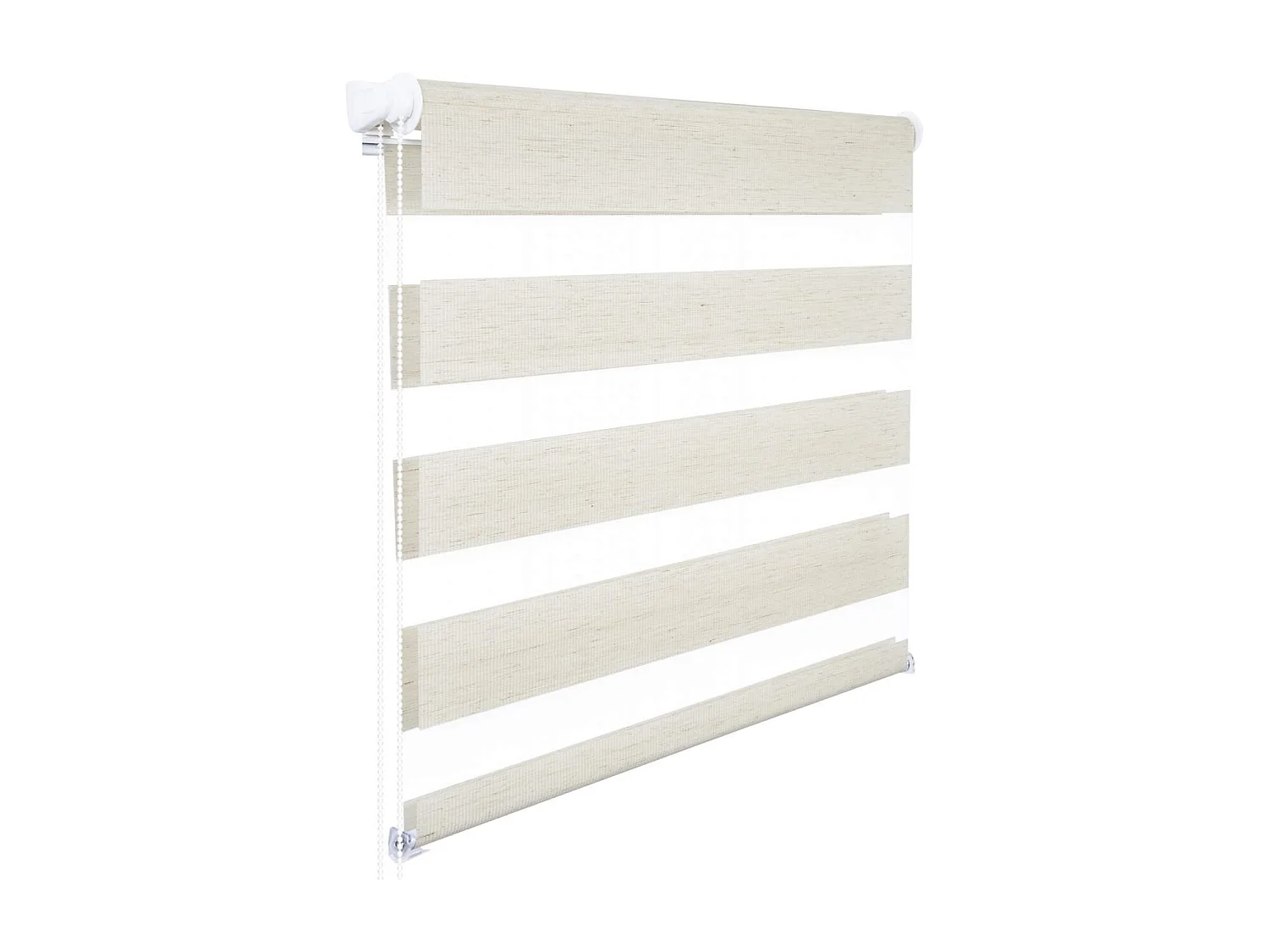 Tenda a rullo doppia fissaggio rapido senza fori tenda termoisolante giorno e notte 45x150cm faggio 19_0000857