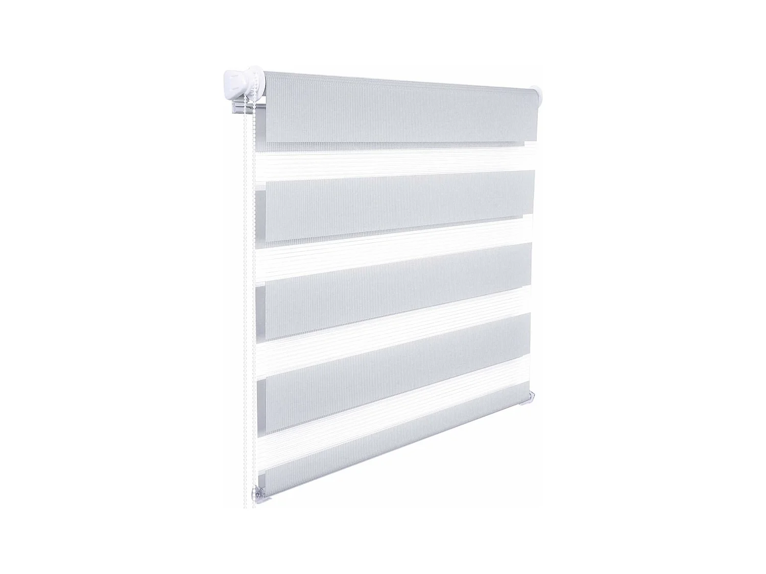 Cortina Zebra diurna e noturna rolo dupla camada 45x150 cm cinza 19_0000852