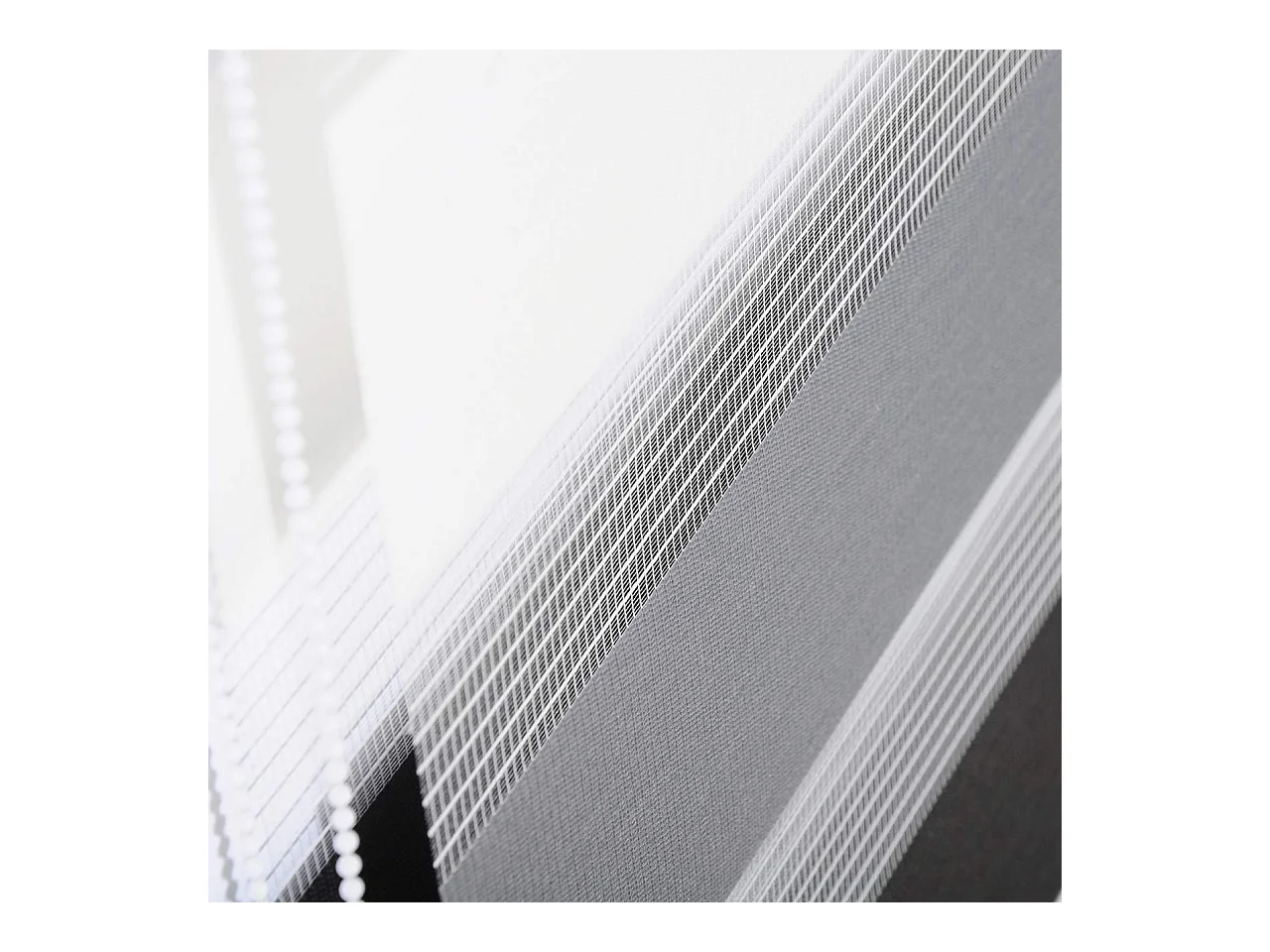 Estor enrollable Zebra día y noche doble capa 90x150cm blanco gris antracita 19_0000859