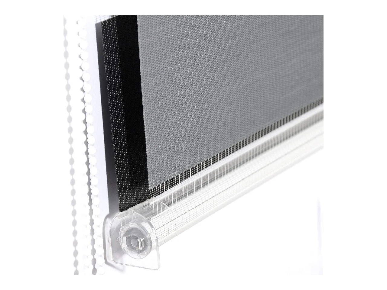 Estor enrollable Zebra día y noche doble capa 90x150cm blanco gris antracita 19_0000859