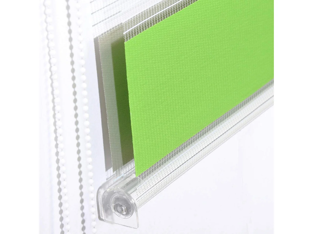 Cortina zebra diurna e noturna rolo dupla camada 45x150 cm branco verde cinza 19_0000858