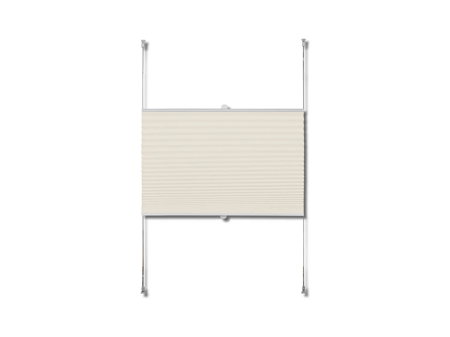 Tenda plissettata color crema 90 x 125 cm 4102213