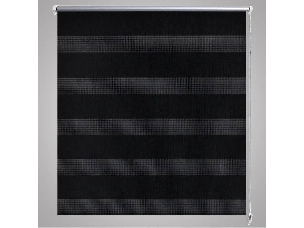Estor enrollable negro tamiz 120 x 230 cm cortina de ventana protección visual persiana enrollable 4102114