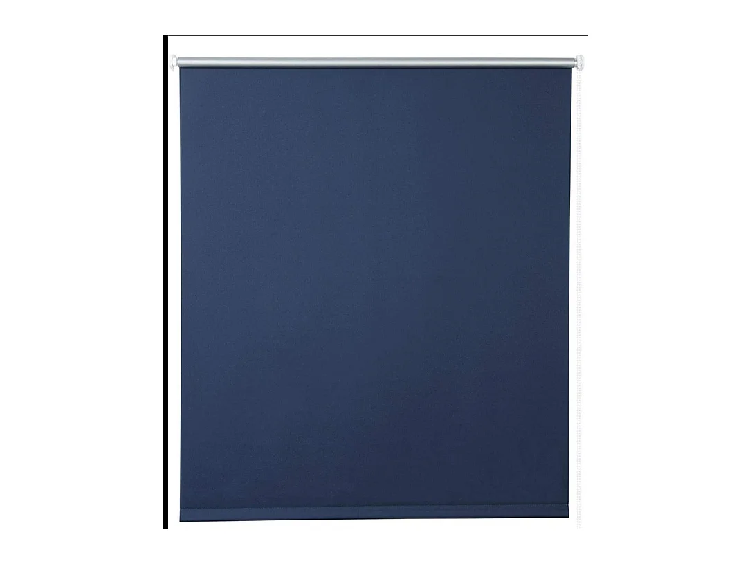 Estor enrollable opaco con aislamiento térmico y revestimiento sin taladrar 50 x 160 cm azul 19_0000849
