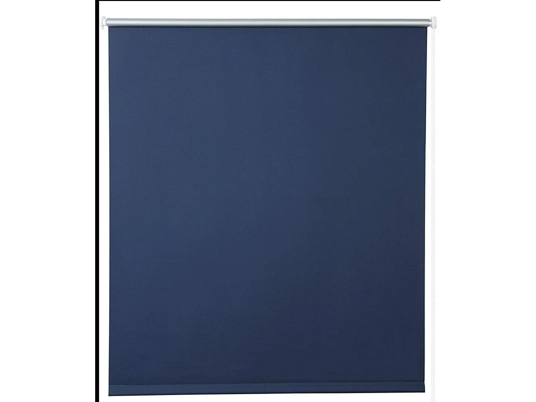 Estor enrollable opaco con aislamiento térmico y revestimiento sin taladrar 50 x 160 cm azul 19_0000849