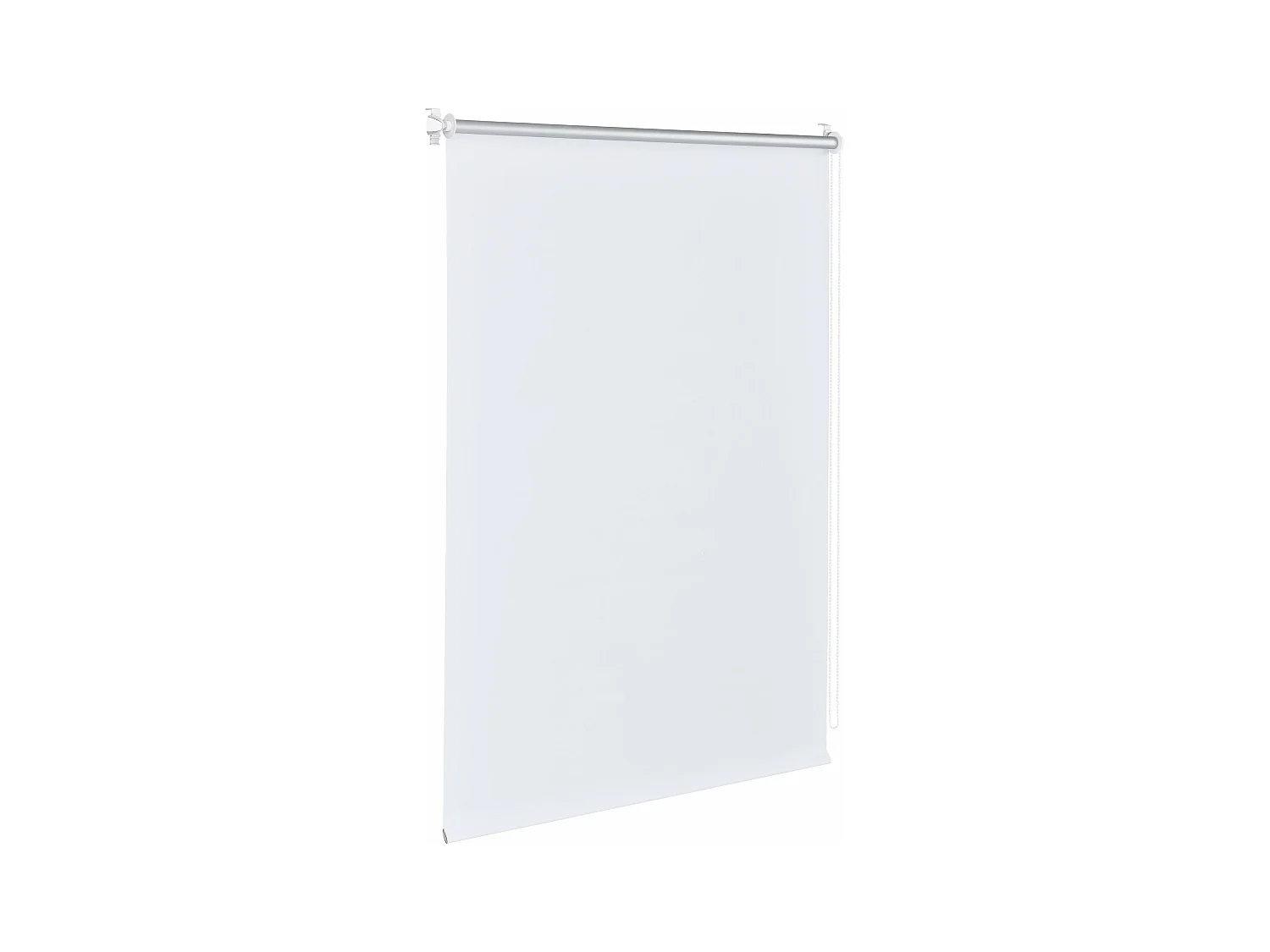 Cortina de enrolar sem furar tira de tecido de poliéster continuamente ajustável 45 x 150 cm branco 03_0006072