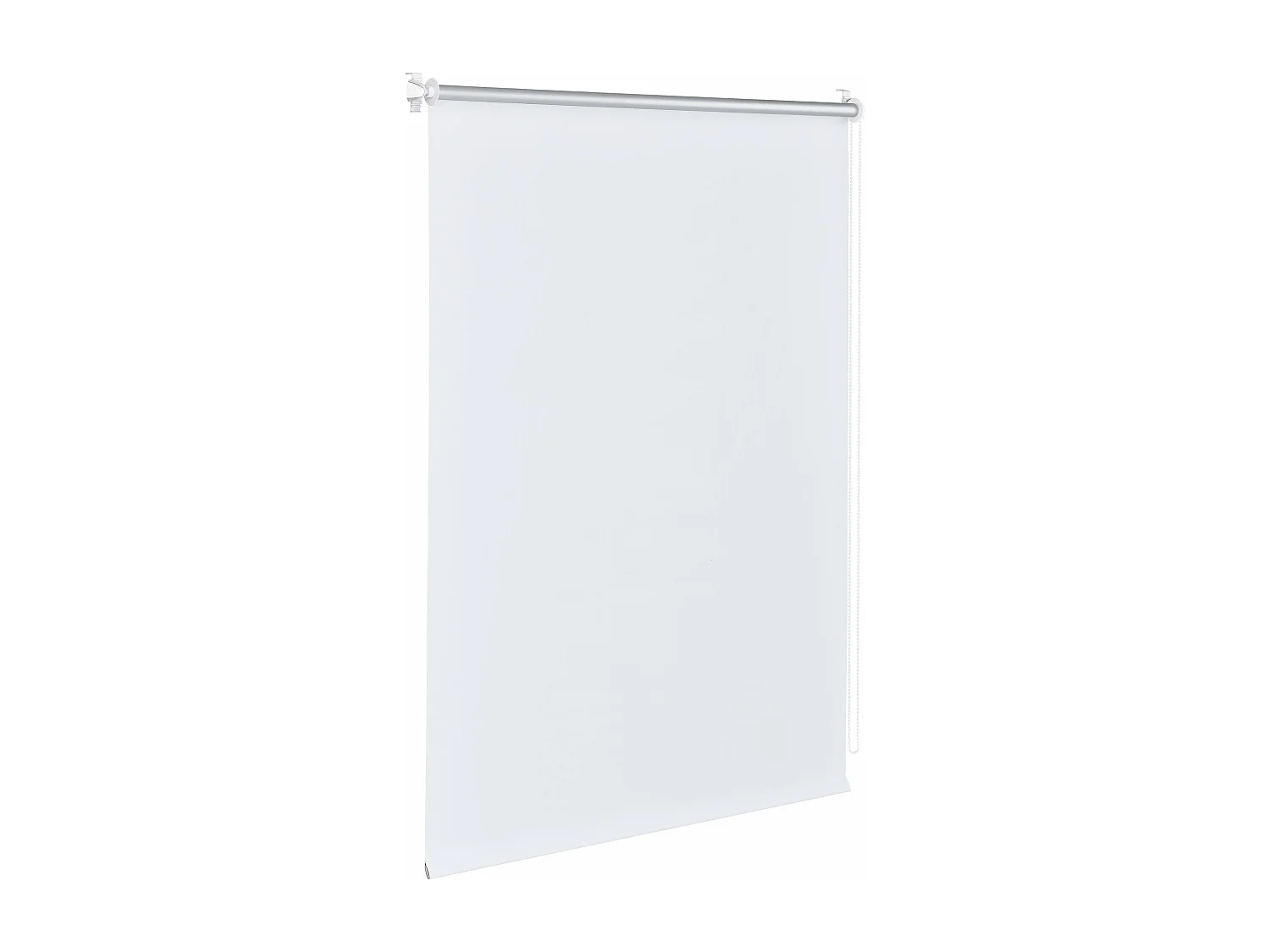 Cortina de enrolar sem furar tira de tecido de poliéster continuamente ajustável 45 x 150 cm branco 03_0006072