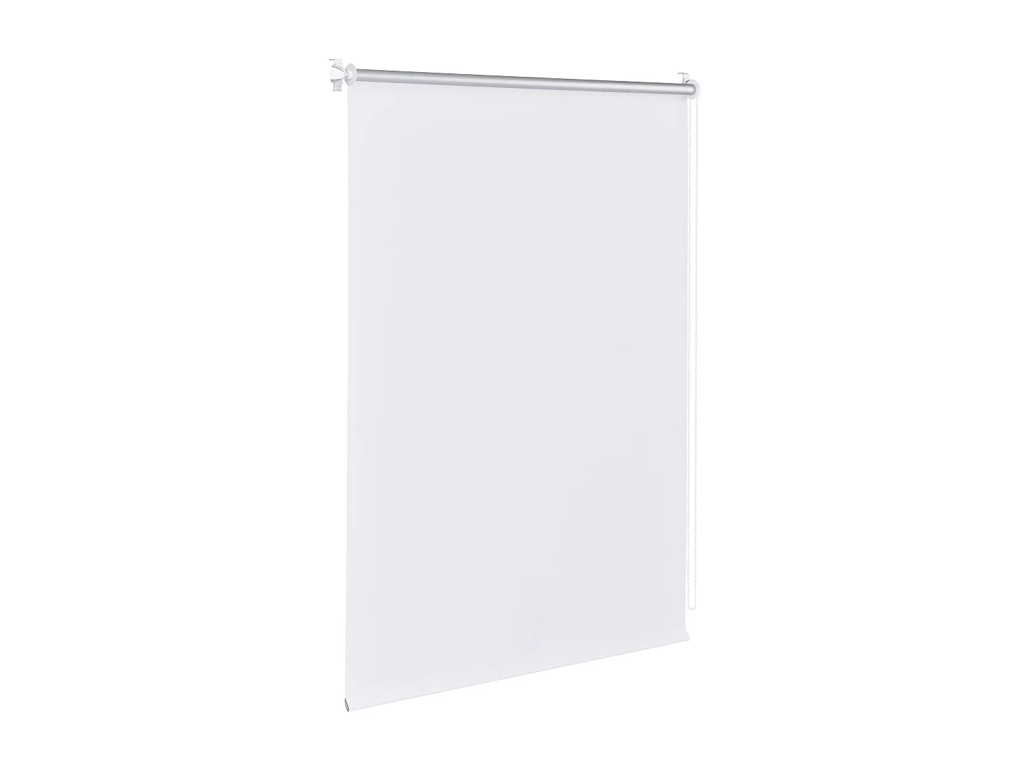 Tenda a rullo senza foratura regolabile in continuo striscia in tessuto di poliestere 45 x 150 cm bianco 03_0006072