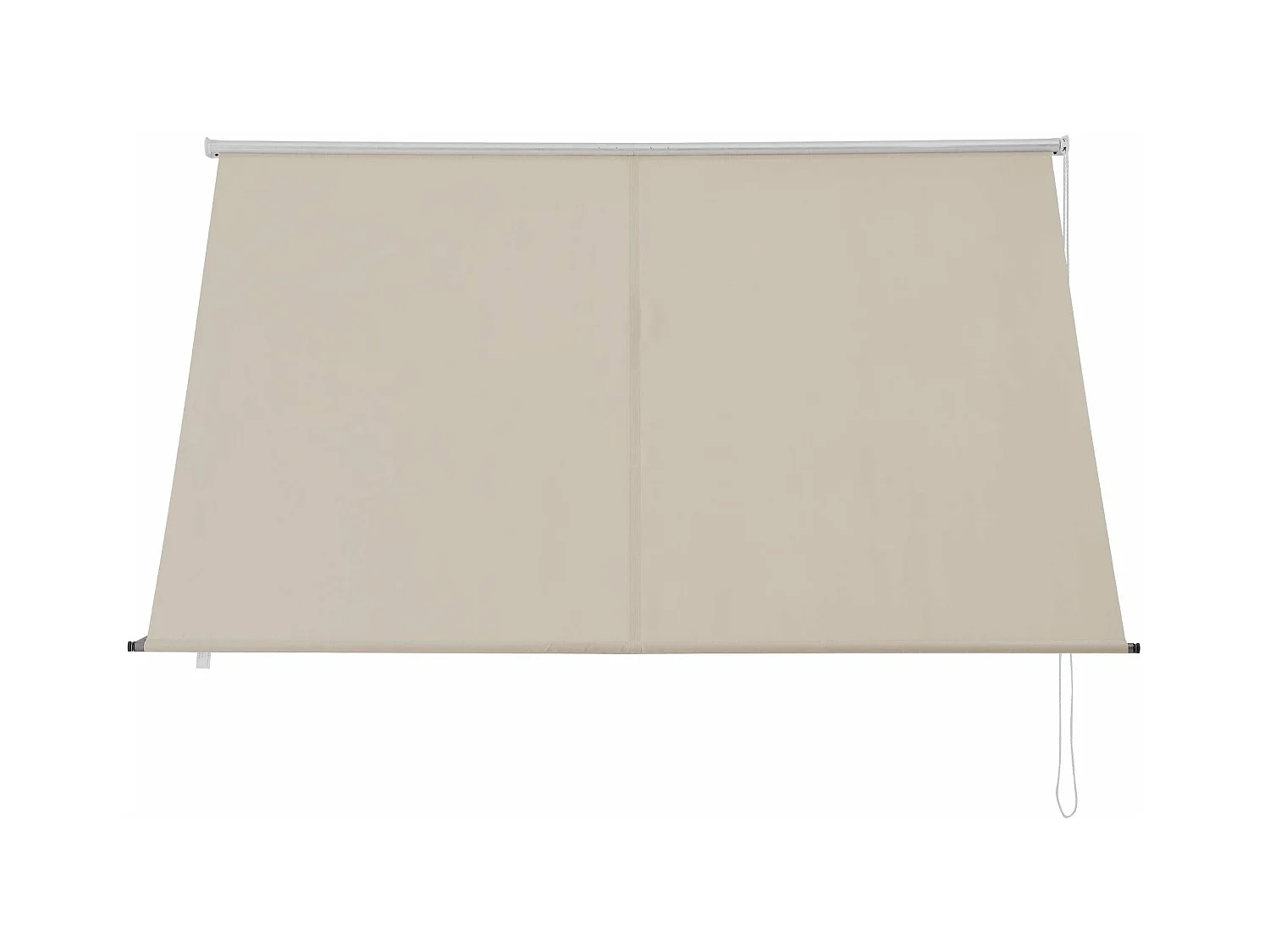 Toldo guarda-sol para fixar na parede estrutura de aço retrátil areia 350 x 120 cm 03_0001114