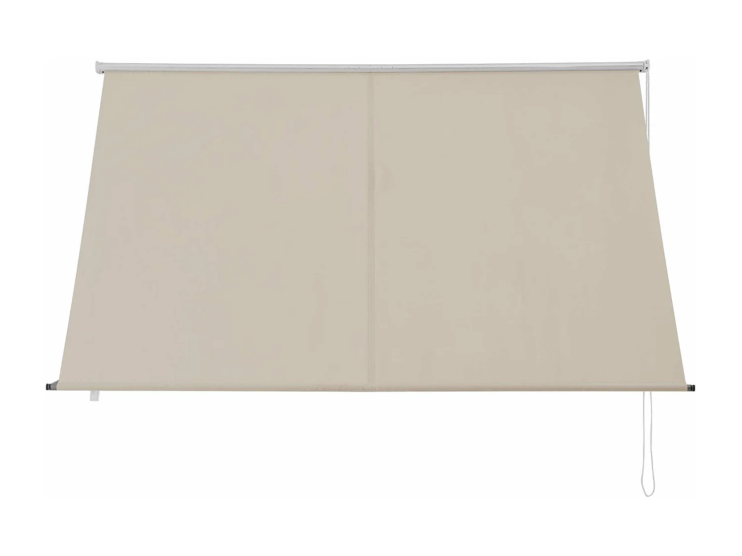 Toldo guarda-sol para fixar na parede estrutura de aço retrátil areia 350 x 120 cm 03_0001114