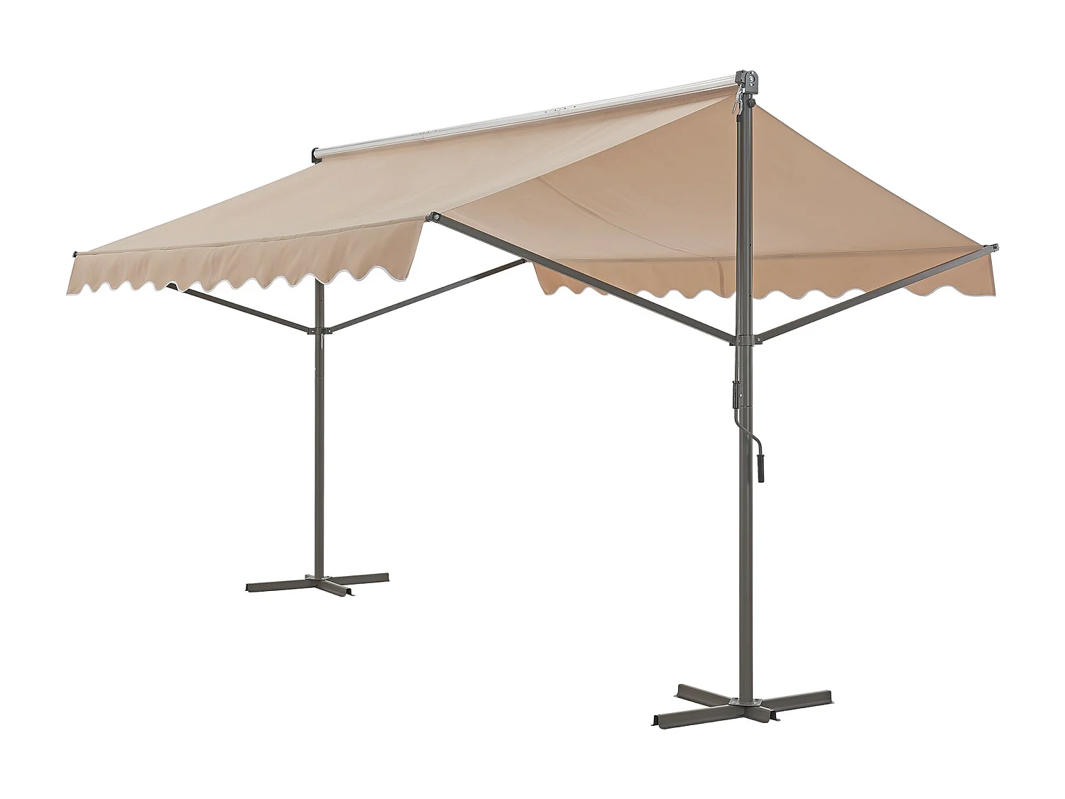 Tenda autoportante doppia pendenza 400 x 300 x 260 cm sabbia 03_0008295