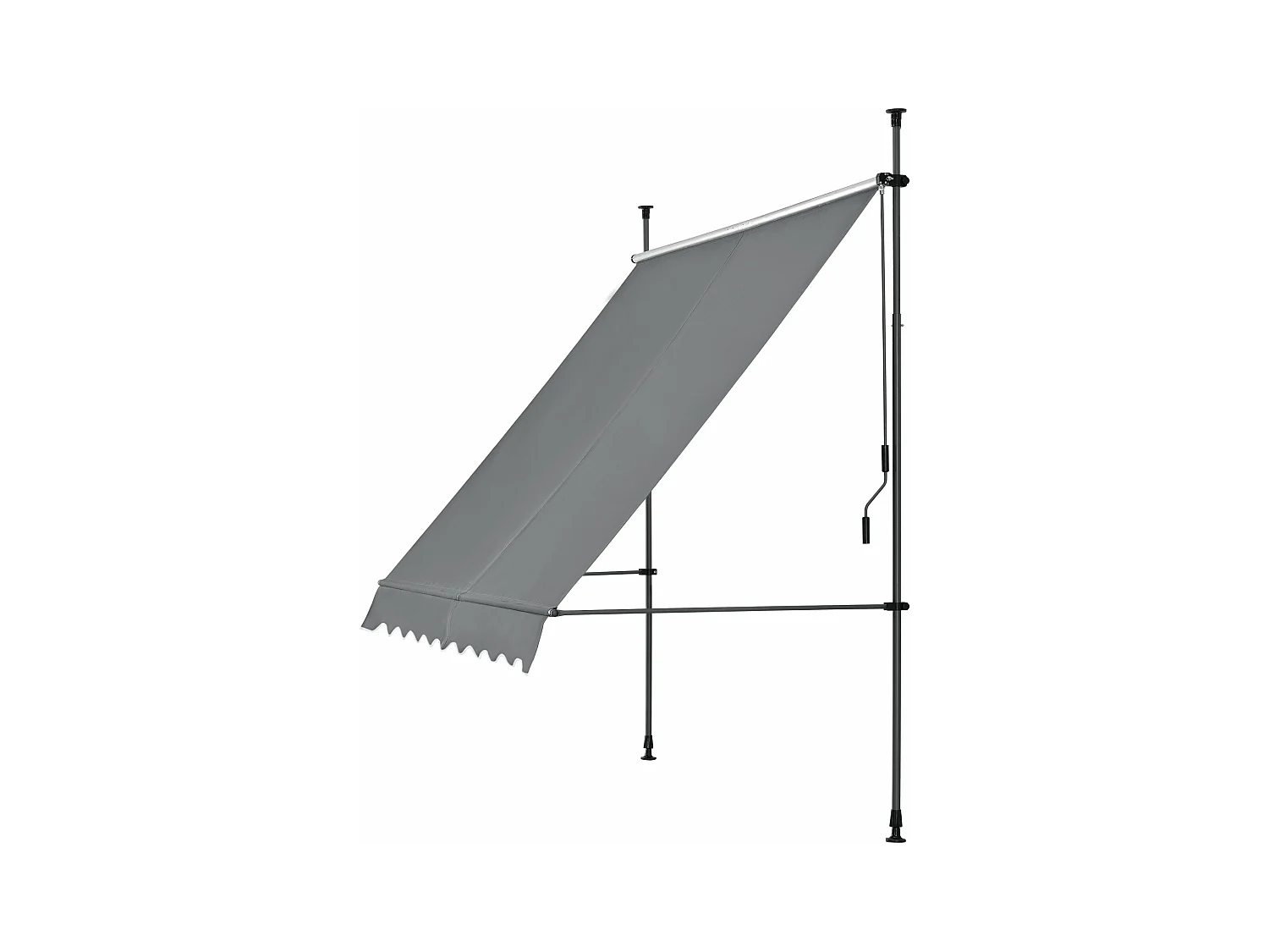 Store banne téléscopique acier grise 250 x 120 x 200 cm 03_0008327