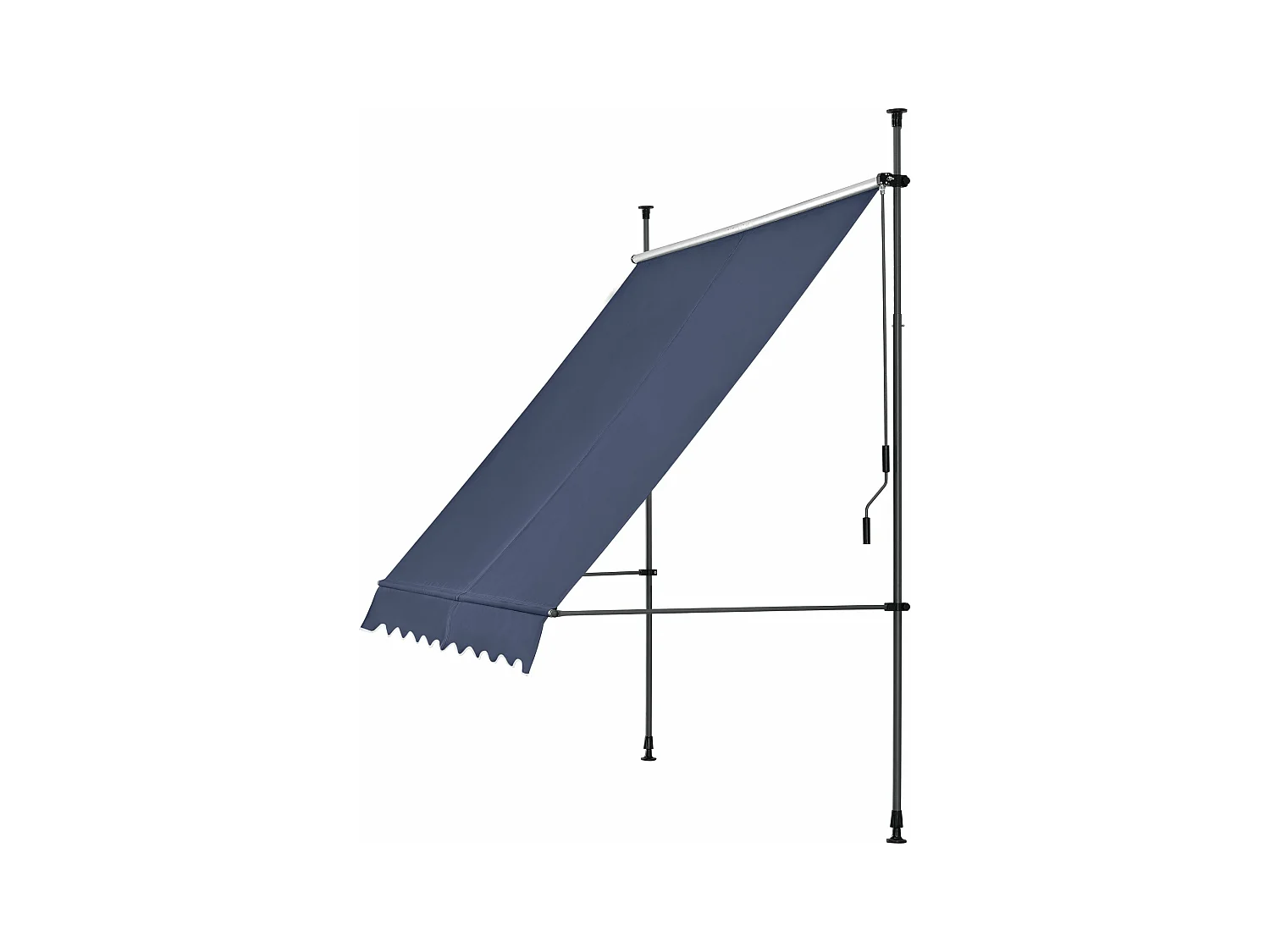 Toldo telescópico em aço poliéster 400 x 120 x 200-300 cm azul escuro 03_0008343