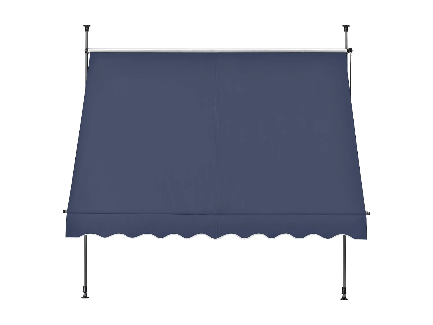 Tenda telescopica in acciaio poliestere 400 x 120 x 200-300 cm blu scuro 03_0008343