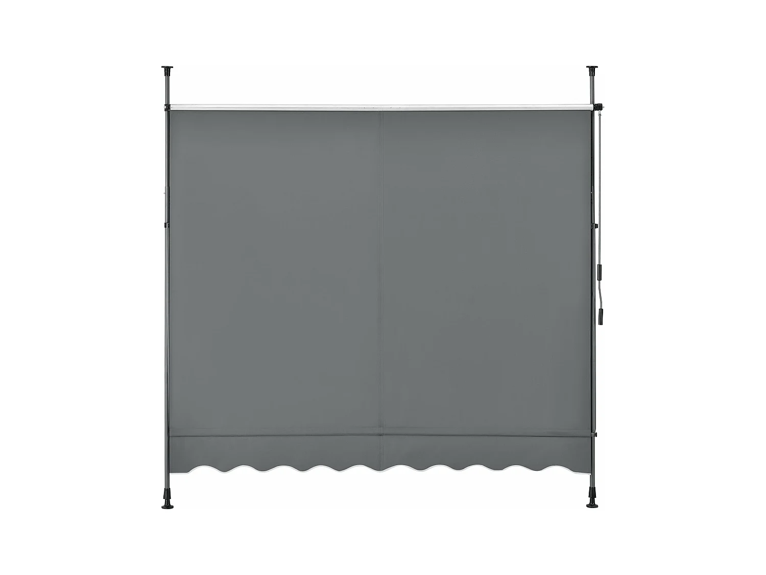 Store banne téléscopique acier grise 200 x 120 x 200 cm 03_0008321