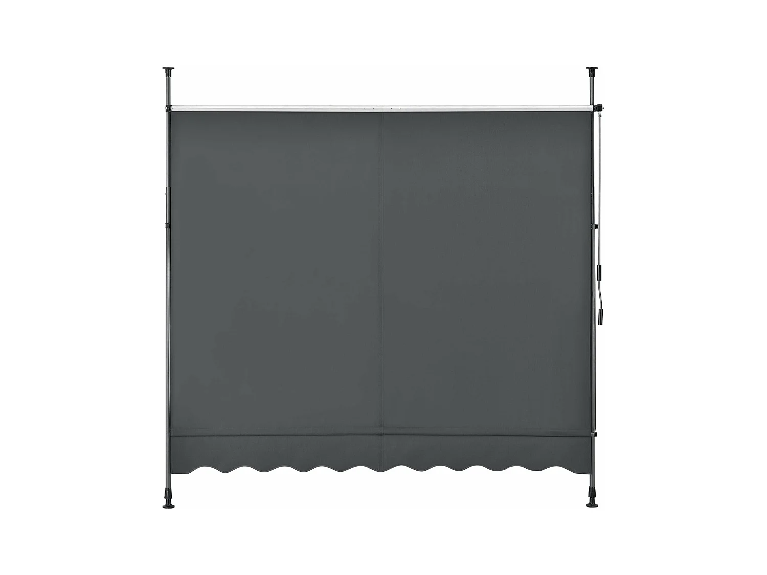 Protetor solar em aço e poliéster altura variável 300 cm cinza 03_0004705