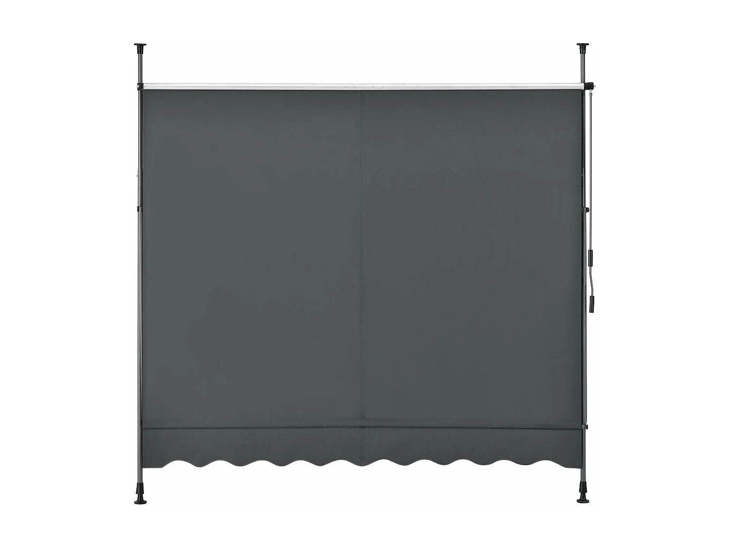 Protetor solar em aço e poliéster altura variável 300 cm cinza 03_0004705