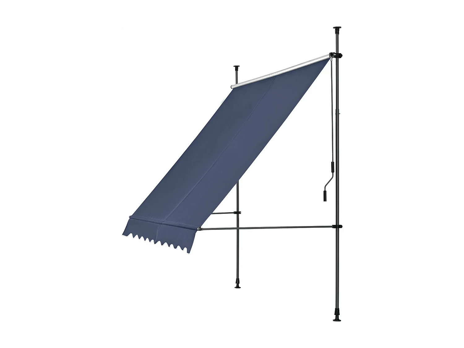 Tenda telescopica in acciaio poliestere 200 x 120 x 200-300 cm blu scuro 03_0008319