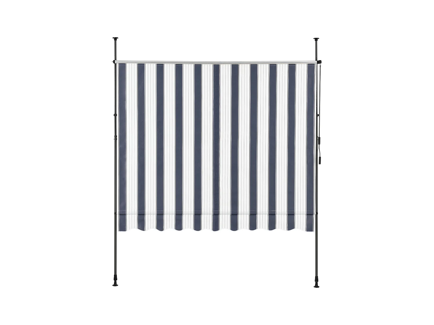 Store banne téléscopique acier blanche 150 x 120 x 200 cm 03_0008314