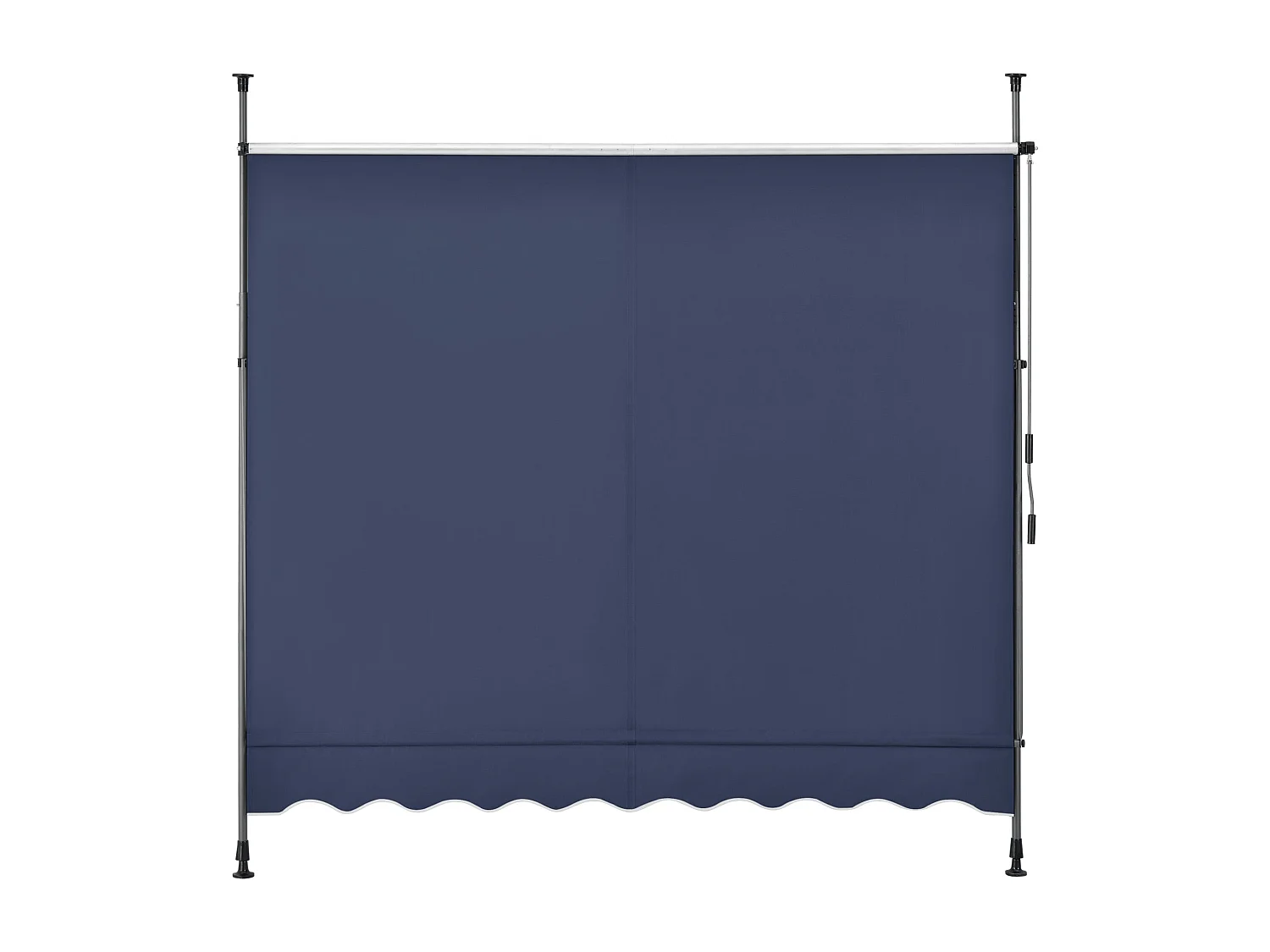 Toldo telescópico em aço poliéster 350 x 120 x 200-300 cm azul escuro 03_0008337