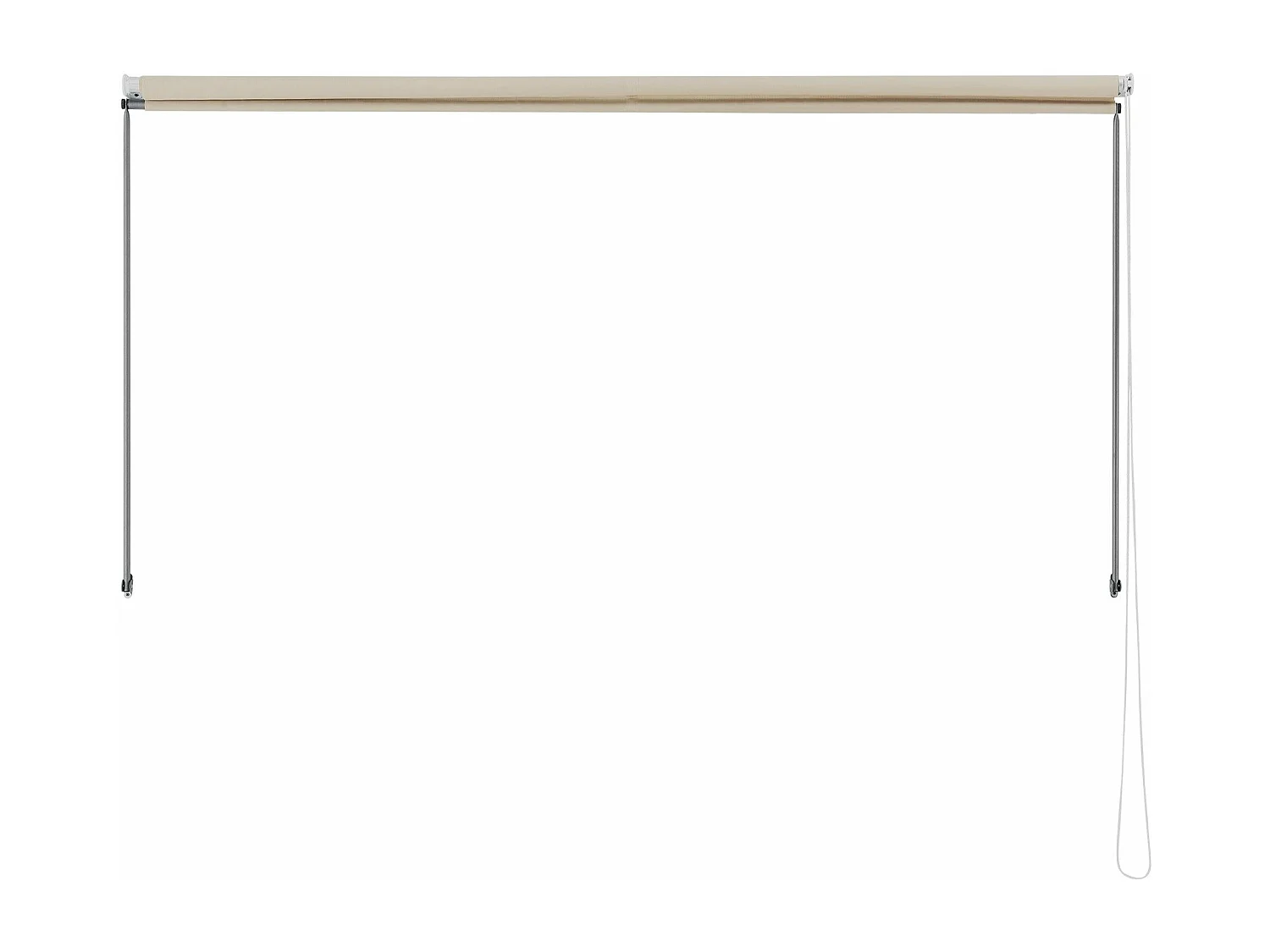 Tenda parasole parasole da fissare a muro struttura in acciaio a scomparsa 400 x 120 cm beige 03_0001115