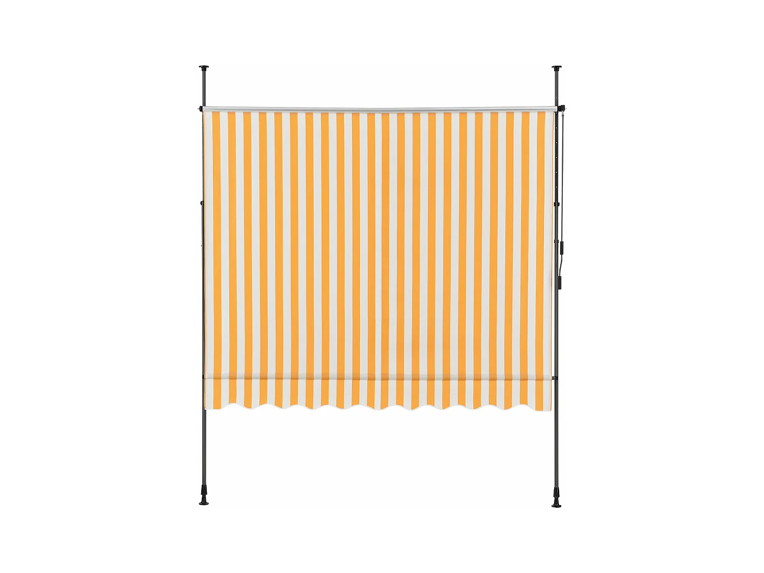 Store banne téléscopique acier blanche 250 x 120 x 200 cm 03_0008328