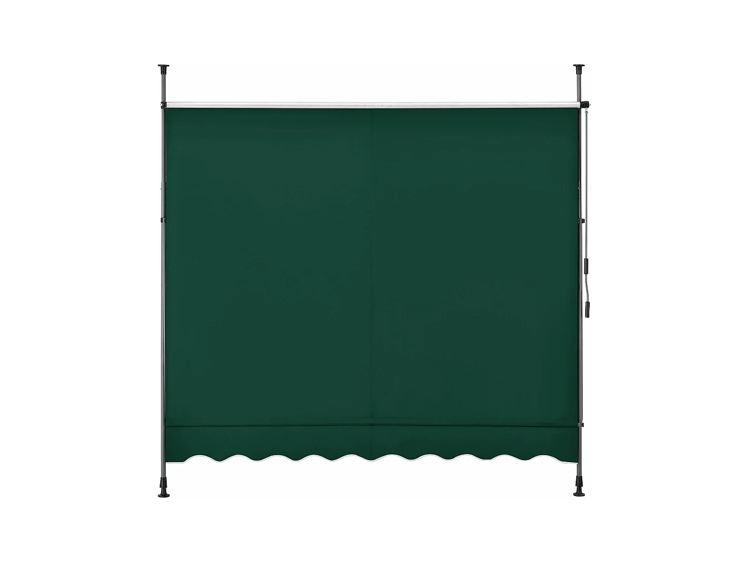 Toldo telescópico em aço poliéster 350 x 120 x 200-300 cm verde escuro 03_0008342