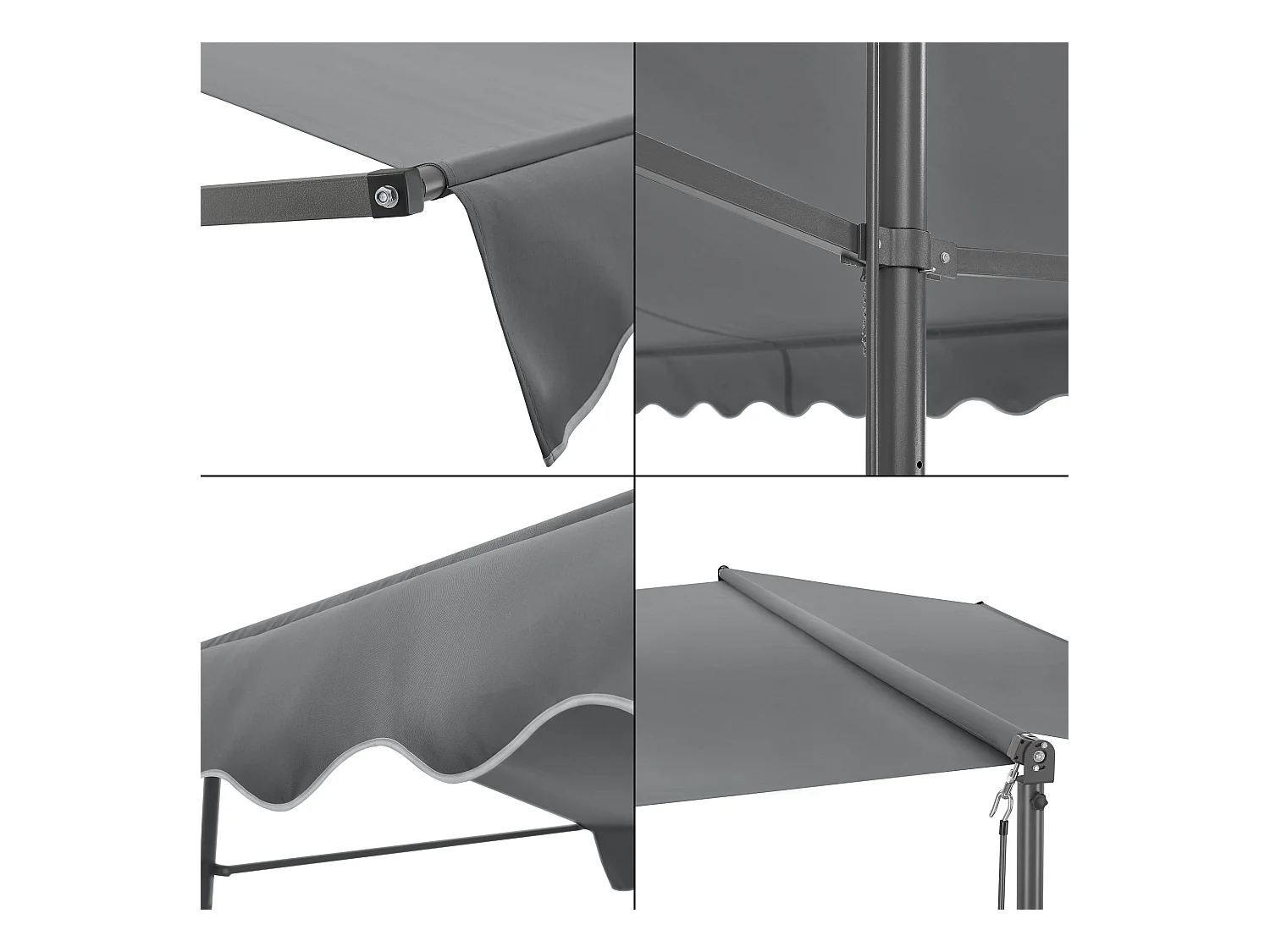 Store banne autoportant à grise 400 x 300 x 260 cm 03_0008294