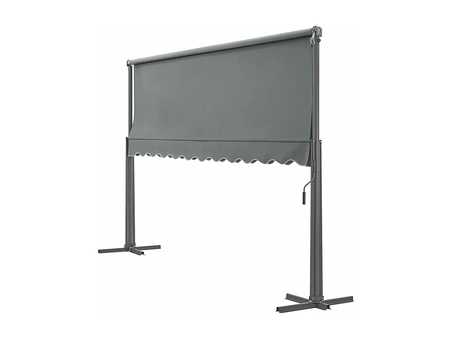 Tenda autoportante a doppia pendenza 400 x 300 x 260 cm grigio scuro 03_0008294