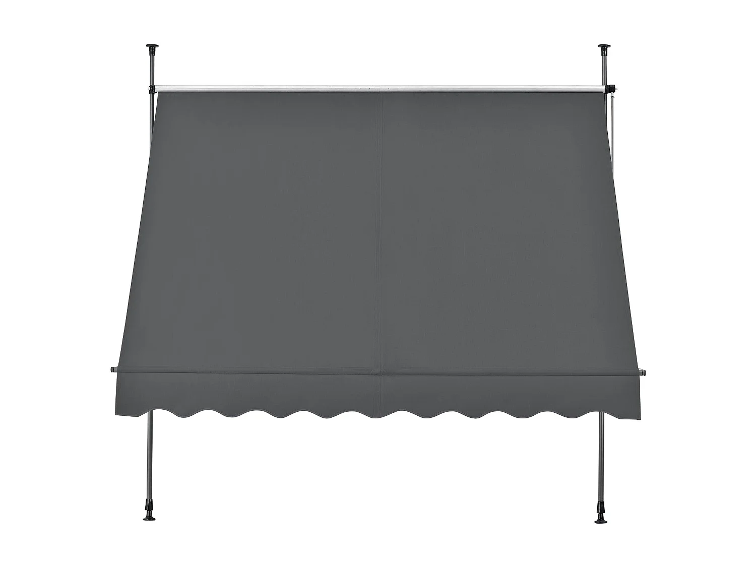 Ombrellone in metallo e poliestere altezza variabile 400 x 120 x 200-300 cm grigio 03_0001120