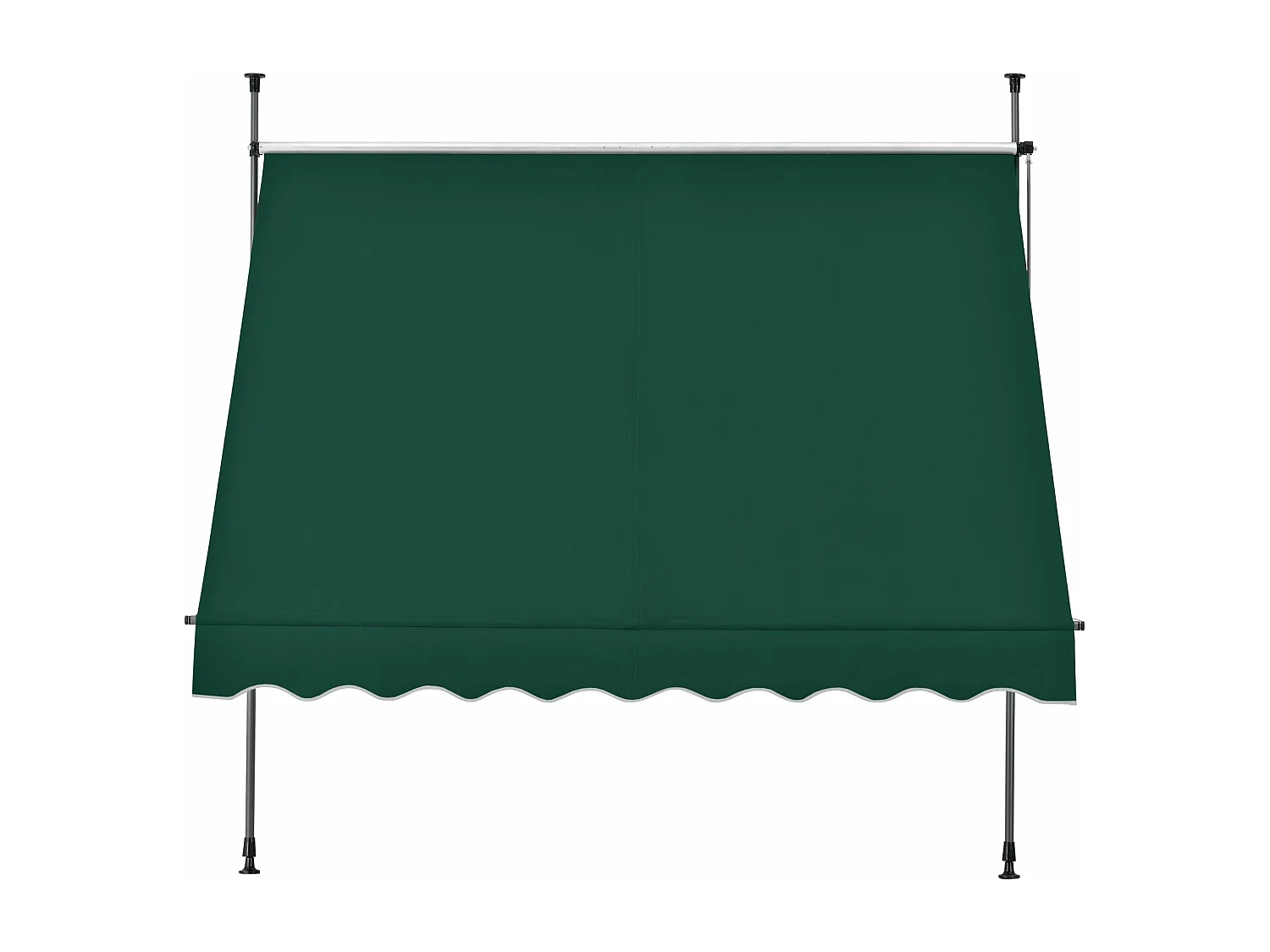 Toldo telescópico em aço poliéster 250 x 120 x 200-300 cm verde escuro 03_0008330