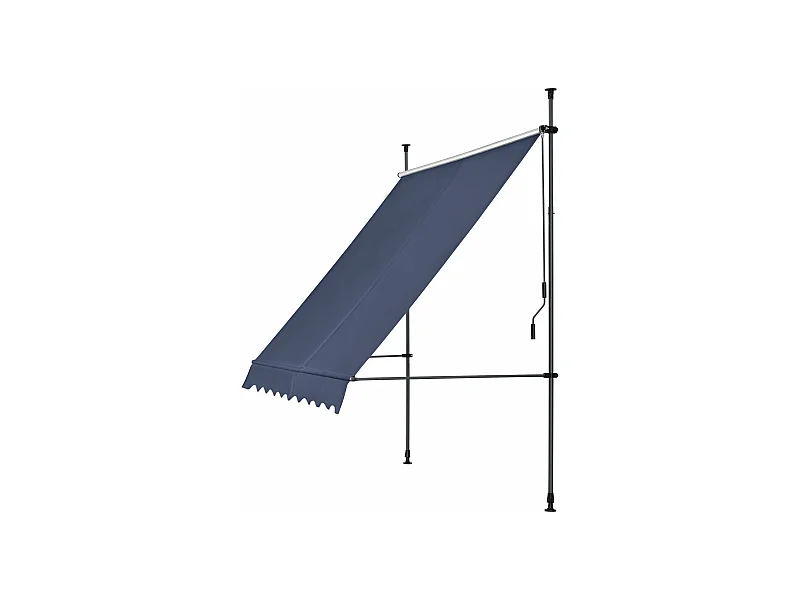 Tenda telescopica in acciaio poliestere 150 x 120 x 200-300 cm blu scuro 03_0008313