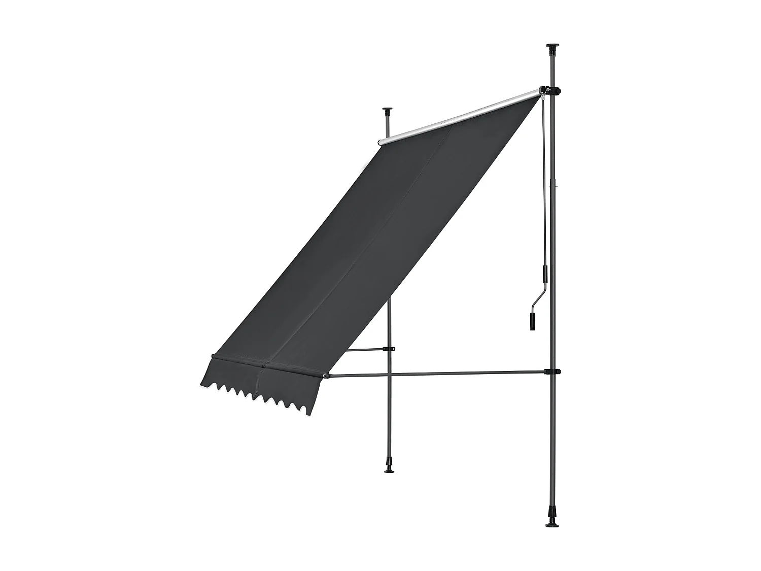 Tenda telescopica in acciaio poliestere 150 x 120 x 200-300 cm nero 03_0008316