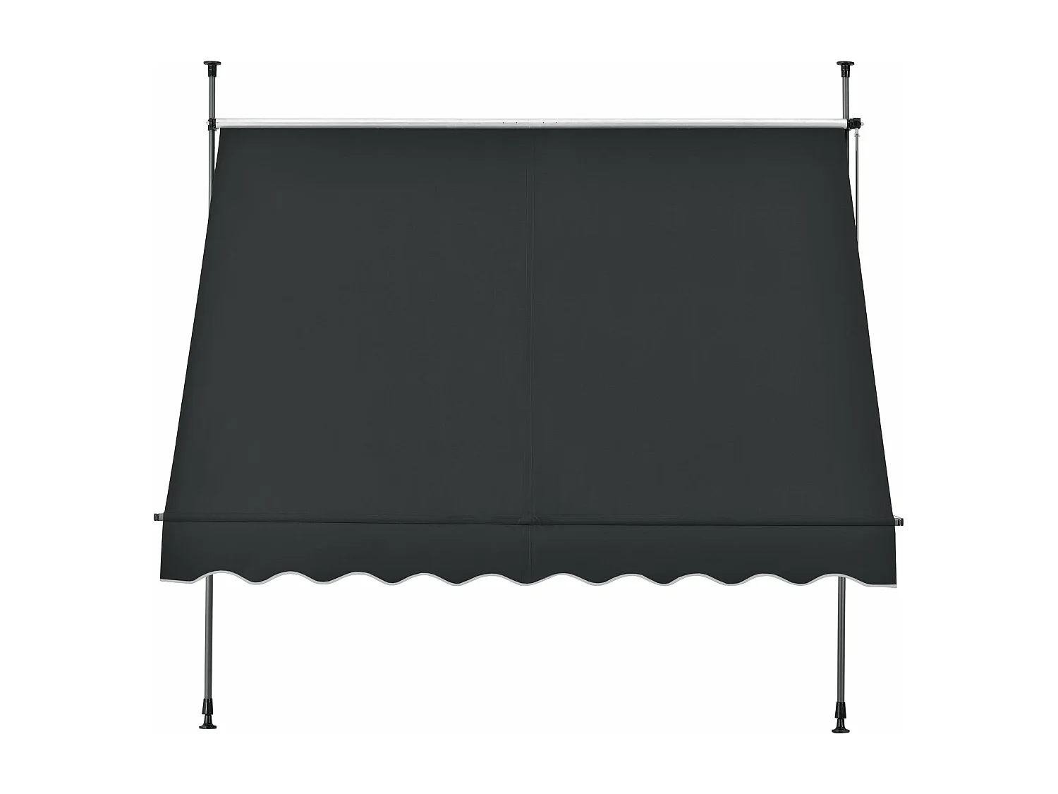 Tenda telescopica in acciaio poliestere 150 x 120 x 200-300 cm nero 03_0008316