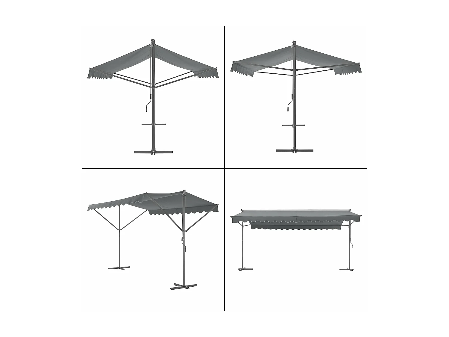 Store banne autoportant à grise 500 x 300 x 260 cm 03_0008296