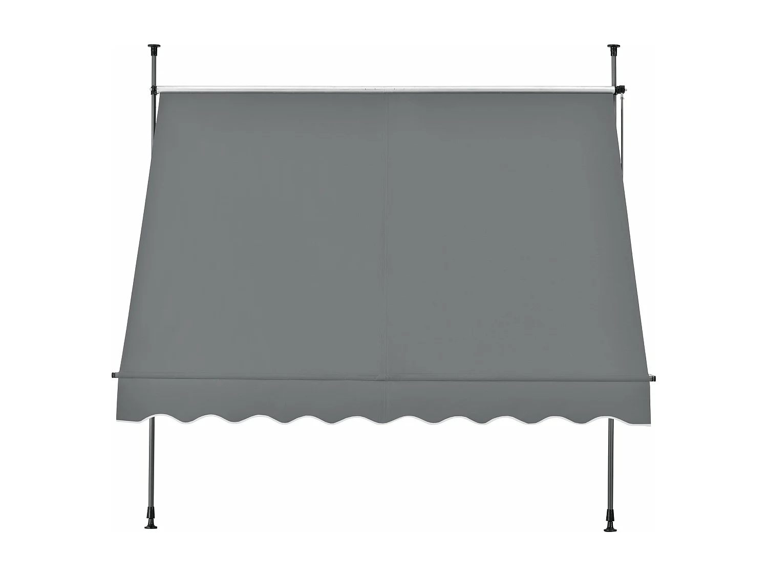 Tenda telescopica in acciaio poliestere 400 x 120 x 200-300 cm grigio ardesia 03_0008345