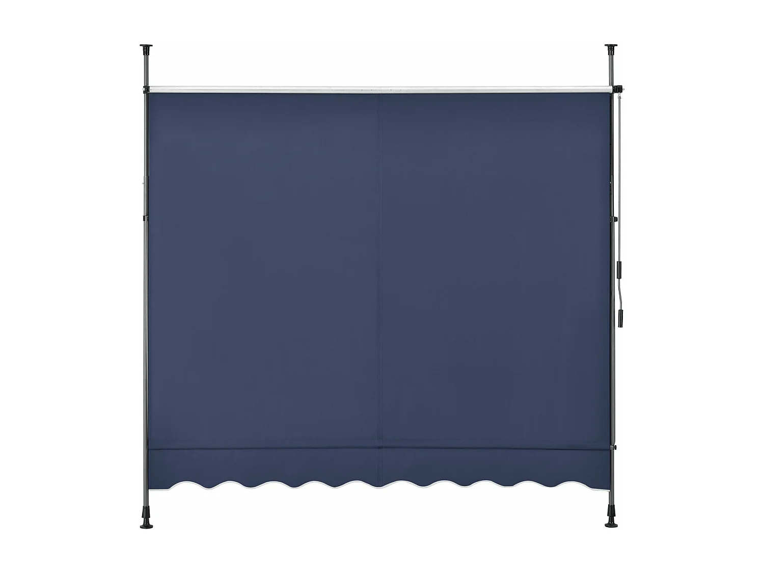 Tenda telescopica in acciaio poliestere 250 x 120 x 200-300 cm blu scuro 03_0008325