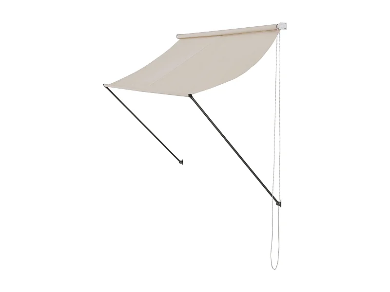 Tendalino parasole da fissare a muro telaio in acciaio a scomparsa 300 x 120 cm beige 03_0001113