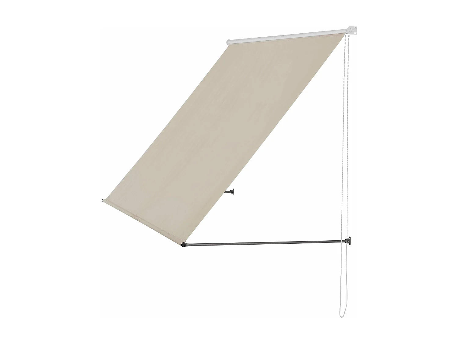 Tendalino parasole da fissare a muro telaio in acciaio a scomparsa 300 x 120 cm beige 03_0001113