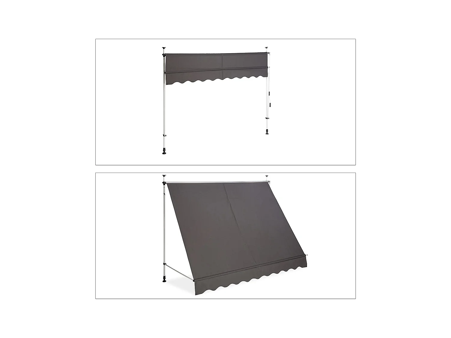 Store banne télescopique de grise 250 x 120 x 300 cm 13_0002541_4