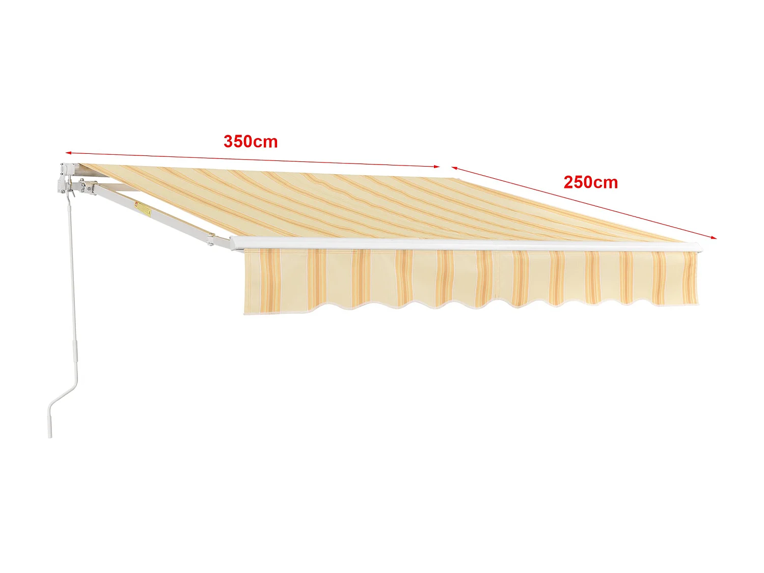 Toldo com manivela 350 x 250 cm amarelo e branco 03_0008311
