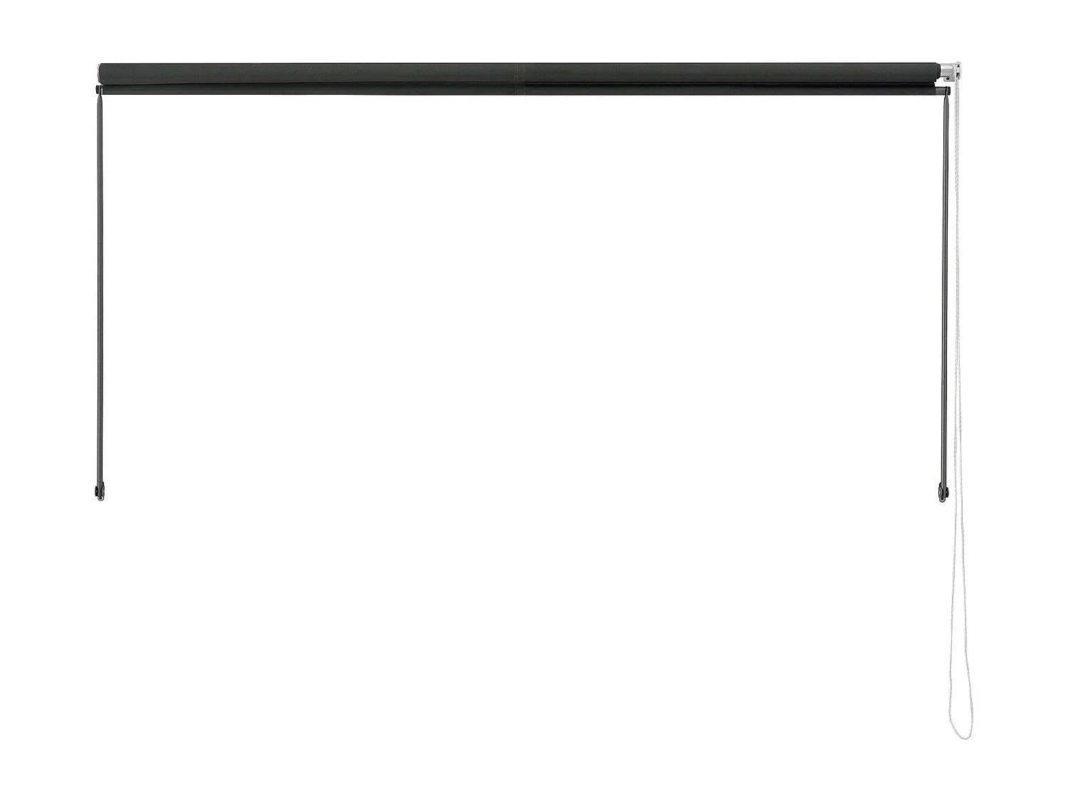 Toldo guarda-sol para fixar na parede estrutura de aço retrátil 300 x 120 cm cinza 03_0001107