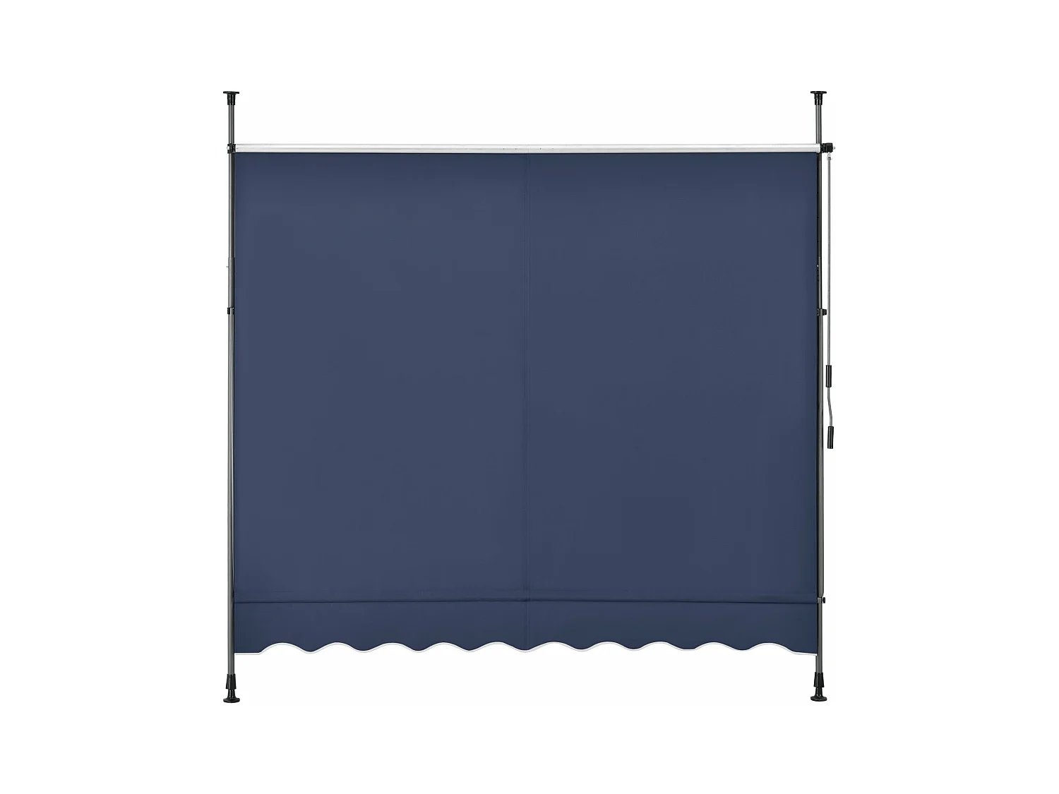 Toldo telescópico em aço poliéster 300 x 120 x 200-300 cm azul escuro 03_0008331
