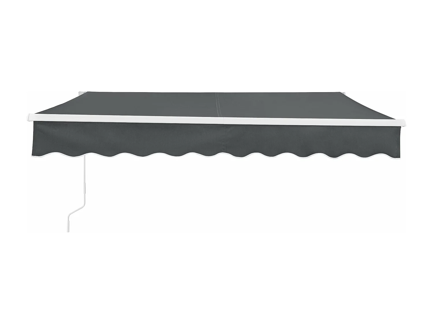 Tenda a manovella 350 x 250 cm grigio scuro 03_0008310