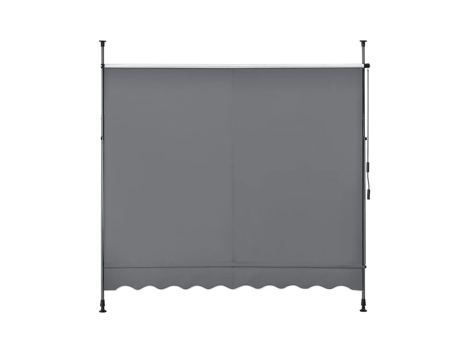 Store banne téléscopique acier grise 150 x 120 x 200 cm 03_0008315