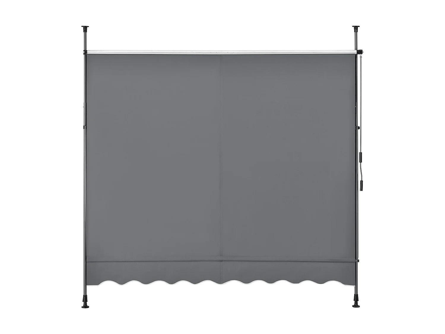 Store banne téléscopique acier grise 150 x 120 x 200 cm 03_0008315