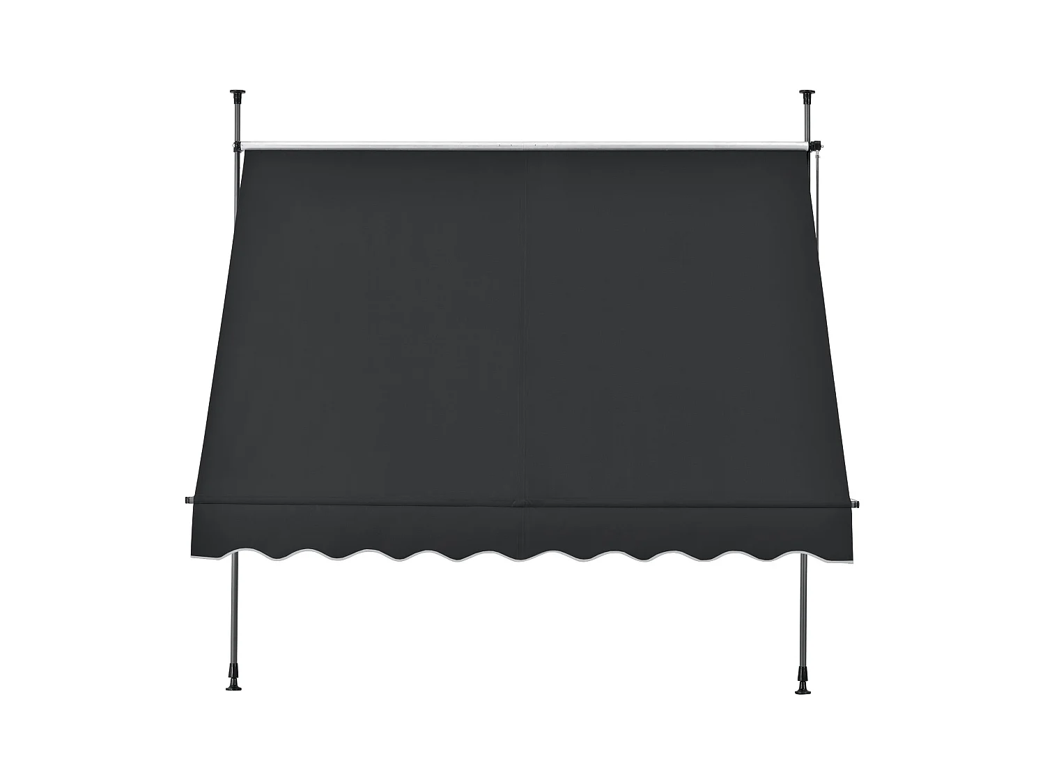 Toldo telescópico em aço poliéster 300 x 120 x 200-300 cm preto 03_0008335