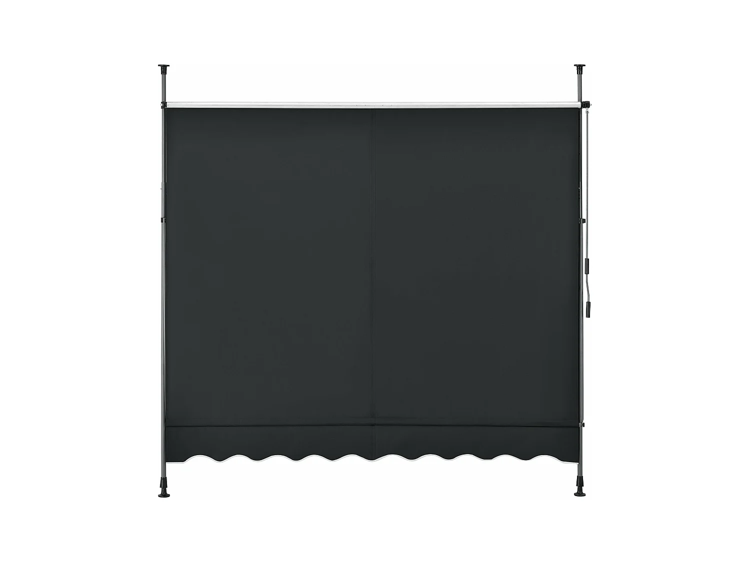 Toldo telescópico em aço poliéster 300 x 120 x 200-300 cm preto 03_0008335