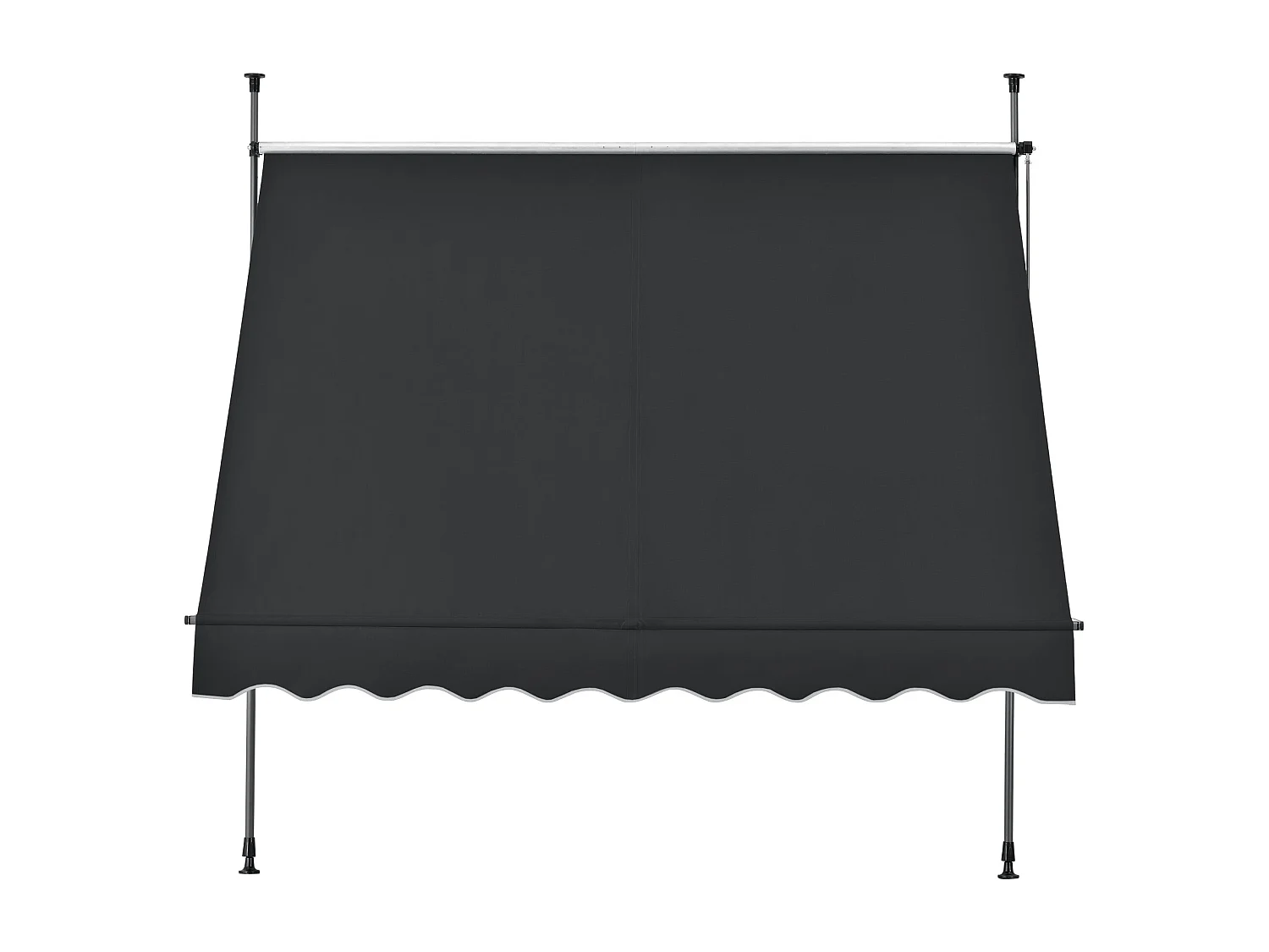 Tenda telescopica in acciaio poliestere 300 x 120 x 200-300 cm nero 03_0008335